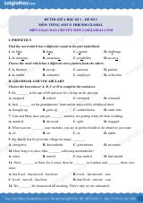 Đề thi giữa kì 1 Tiếng Anh 11 Friends Global - Đề số 1